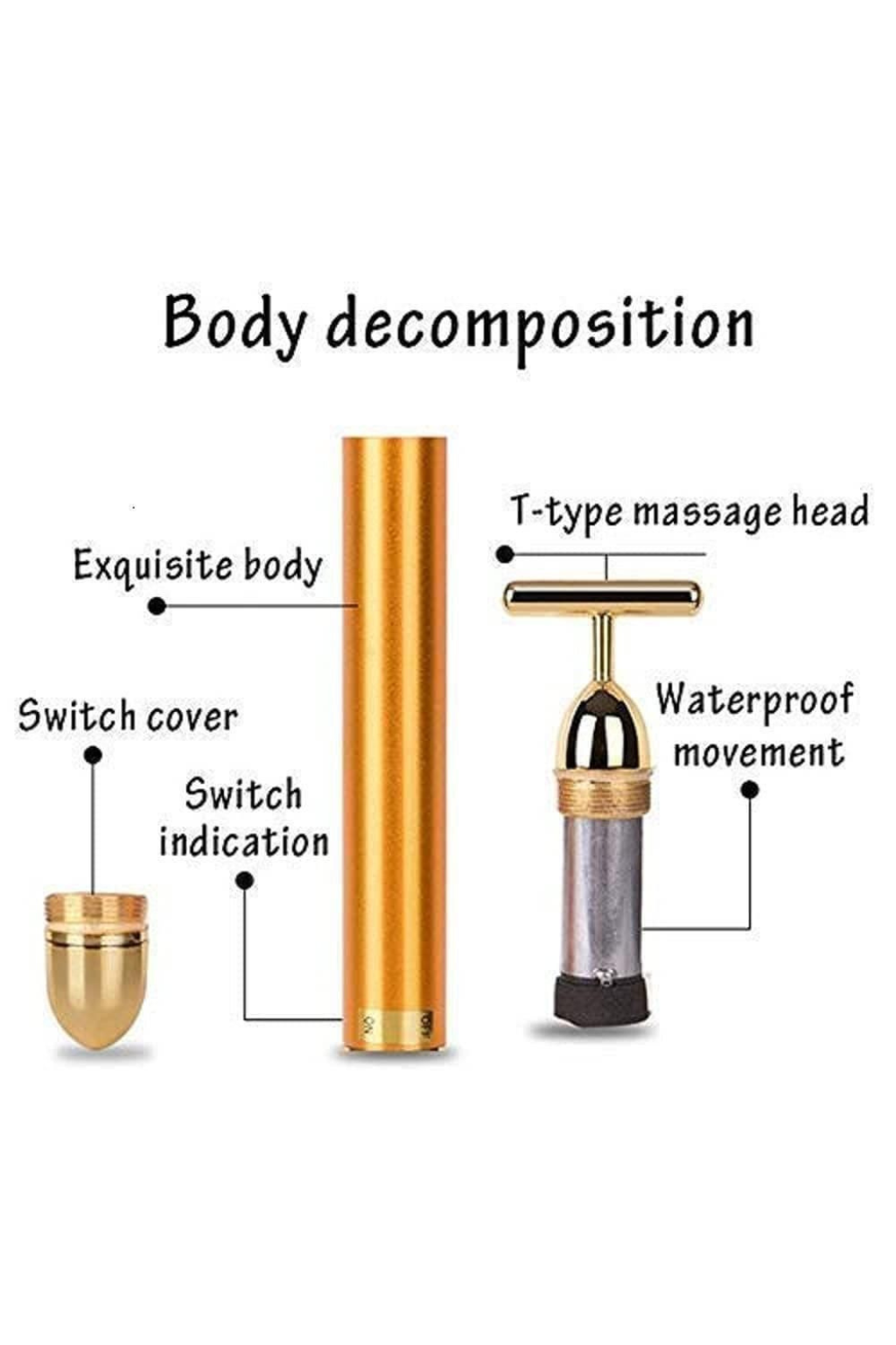 24K Gold Facial Energy Bar – Face Lifting Massager